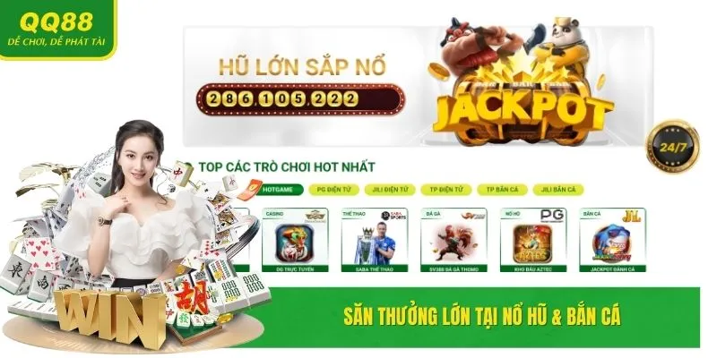 QQ88 - QQ88.COM Trang Chủ Chính Tkức | Chơi QQ88 +88K 23 Săn thưởng hấp dẫn tại Nổ hũ & Bắn cá